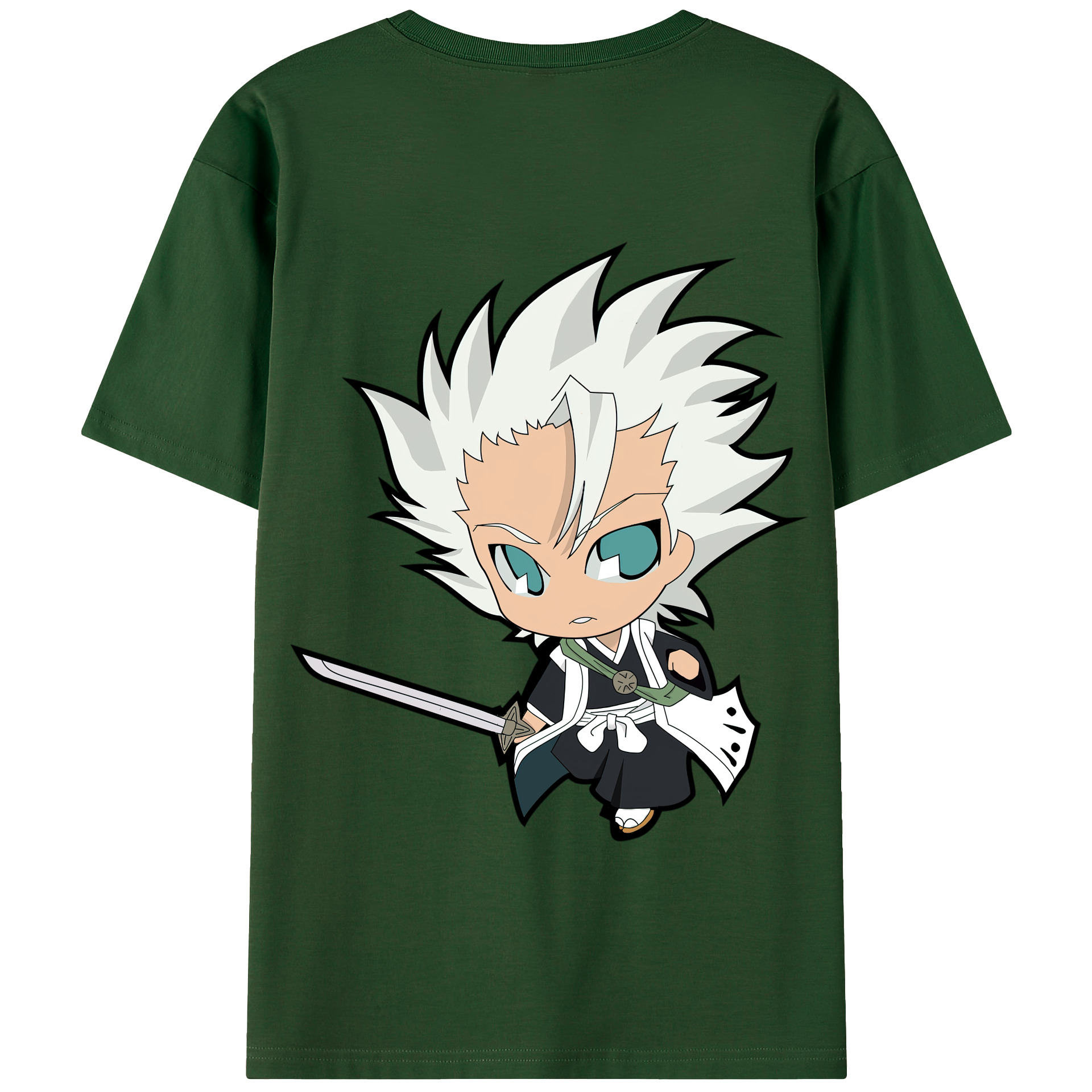 （画像用） ブリーチ 日番谷冬獅郎（ひつがや とうしろう） BLEACH Hitsugaya Toushirou 綿100％半袖Tシャツ（背面プリント）